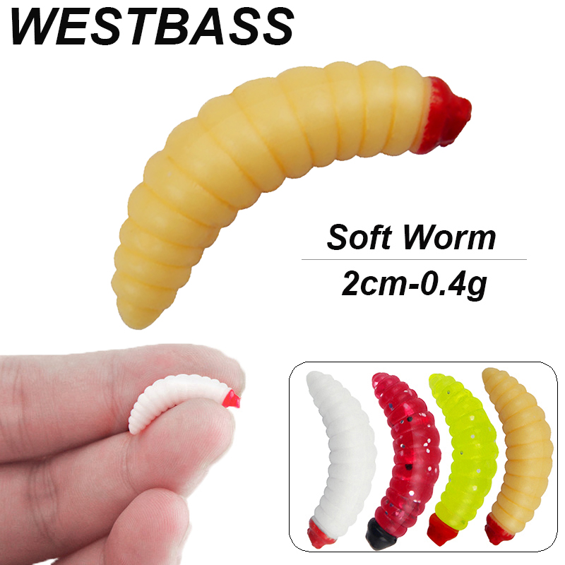 Fishing Lure Soft Plastic - WESTBASS 20/50PCS Zachte Larve Swimbait 2cm