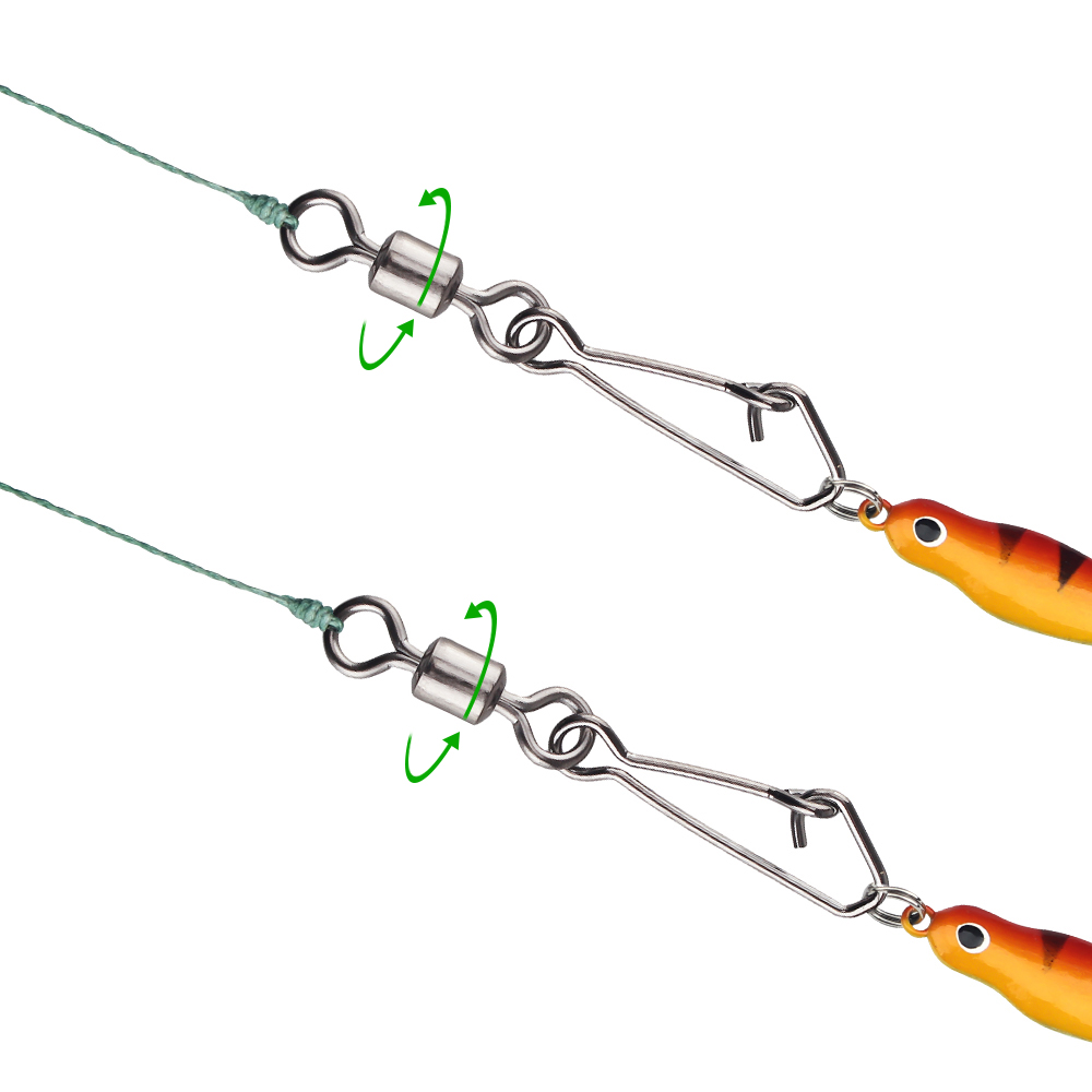 Fishing Lure Accessories - DNDYUJU 30PCS Vislokconnector Lager Rolwartel RVS