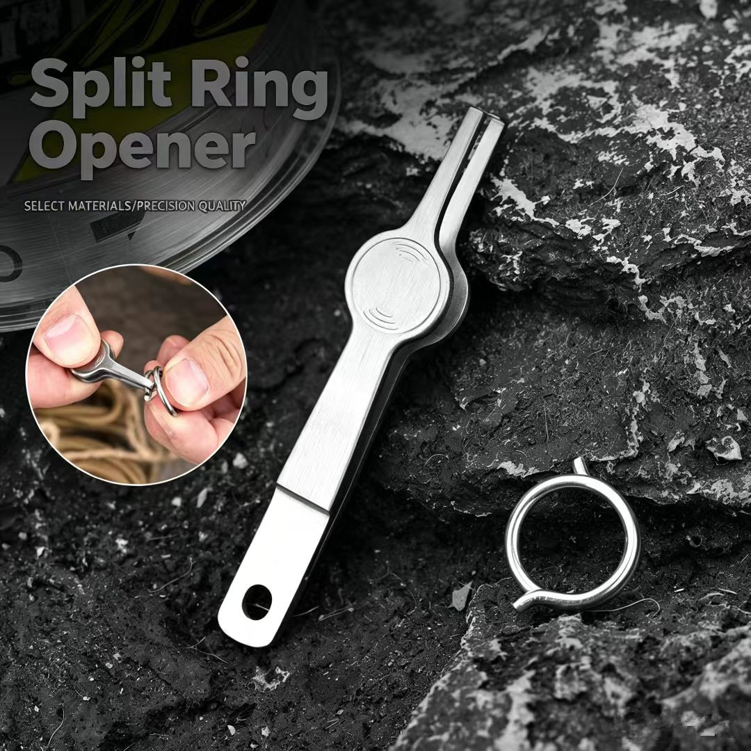 Fishing Lure Accessories - Splitringopener visgereedschap, roestvrijstalen splitringtang voor kunstaas,