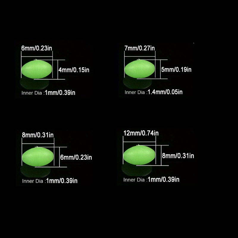 100 stks/partij Ovale Nacht Li - Fishing Lure Accessories recensie en prijs
