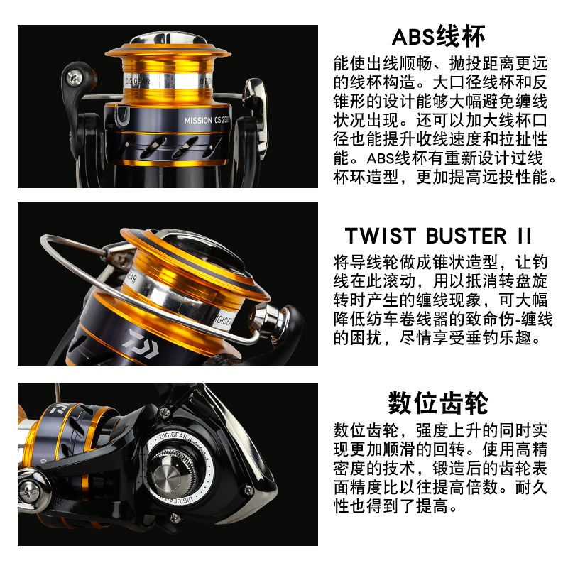 DAIWA MISSION CS Visreel 2000- - Daiwa Reel Bg recensie en prijs