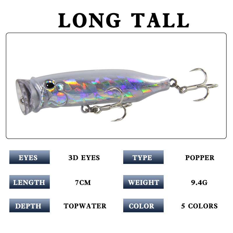 5 Stuks Topwater Popper Vissen - Fishing Lure Popper recensie en prijs