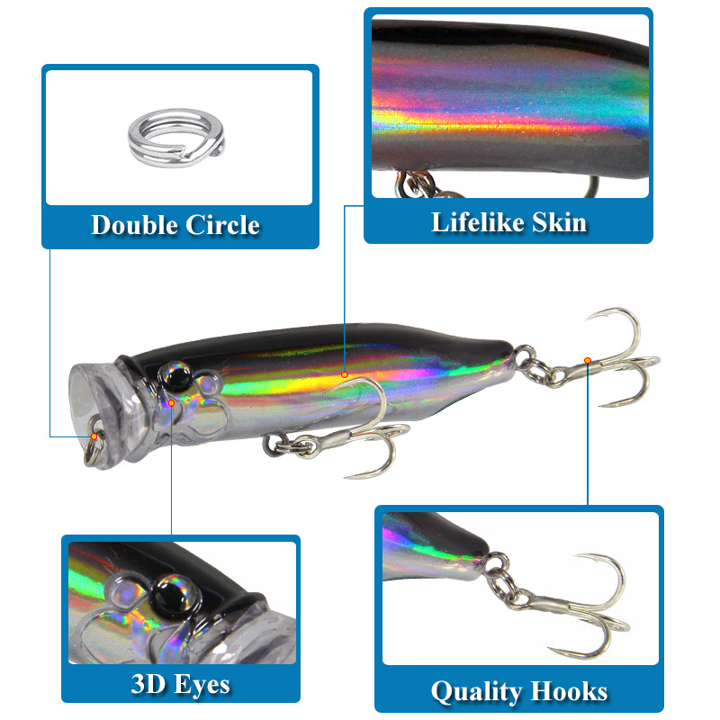 5 Stuks Topwater Popper Vissen - Fishing Lure Popper recensie en prijs